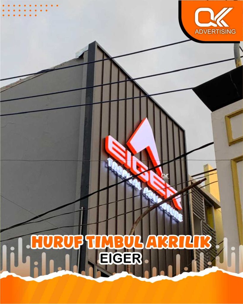 EIGER- HURUF TIMBUL AKRILIK
